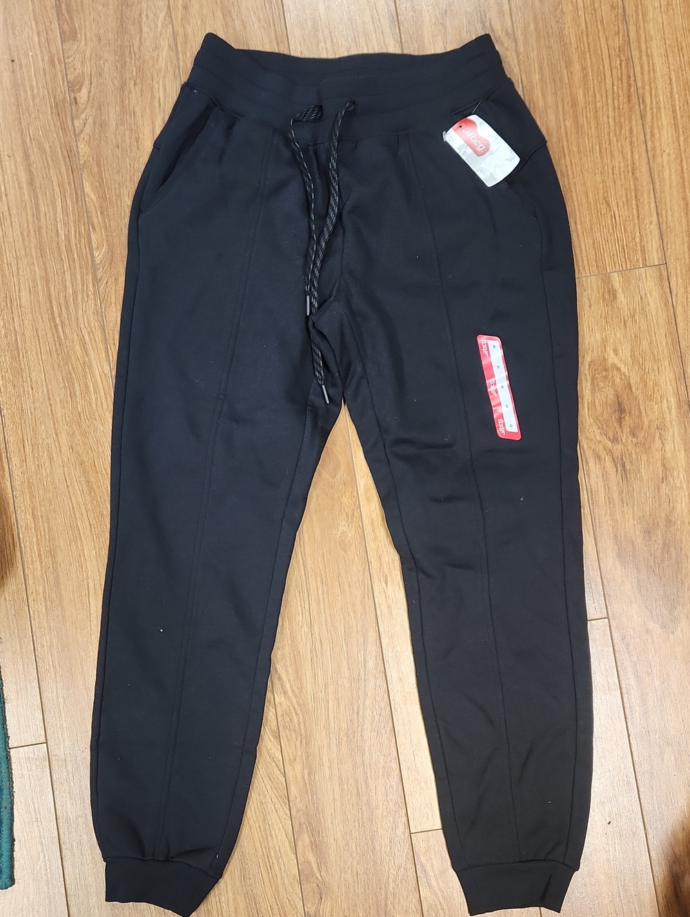 Women's Black Jogger Pants with Drawstring NWT